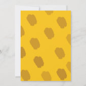 可愛いベビーキリン海軍ブルー1歳 招待状 (裏面)