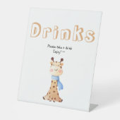 可愛いベビーキリン1stバースデードリンク 台座サイン (正面)