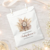 可愛いベビークマ茶色のスウェットシャツトロピカルパーム フェイバーバッグ (クリップ留めされた状態)