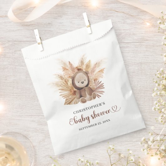 可愛いベビークマ茶色のスウェットシャツトロピカルパーム フェイバーバッグ (クリップ留めされた状態)