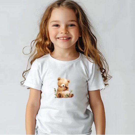 可愛いベビークマ赤ちゃんシャワーサンキューカード ベビーTシャツ