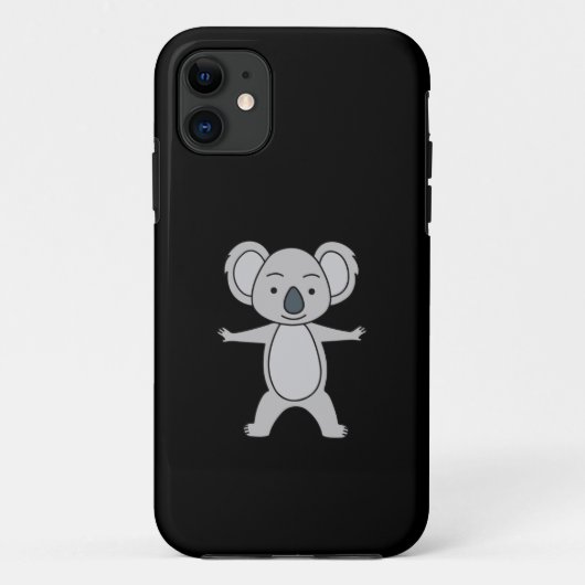 可愛いベビーコアラ立ち上がりスマイル Case-Mate iPhoneケース (裏面)