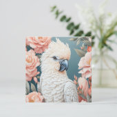 可愛いベビーコカトオウム柔らかいピンクの花 (スタンド正面)