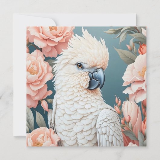 可愛いベビーコカトオウム柔らかいピンクの花 (正面)