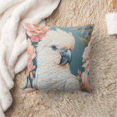 可愛いベビーコカトオウム柔らかいピンクの花 クッション (ブランケット)