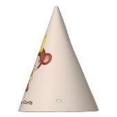 可愛いベビーサル風船とケーキ，誕生日 パーティーハット (右)