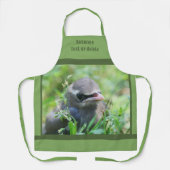 可愛いベビーシダーワックスウィングパーソナライズされたバード エプロン (正面)