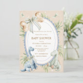 可愛いベビーシャワーにベイビザウルスがやってきた 招待状 (スタンド正面)