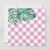 可愛いベビーシャワー招待状トロピカルウォーター 招待状 (裏面)