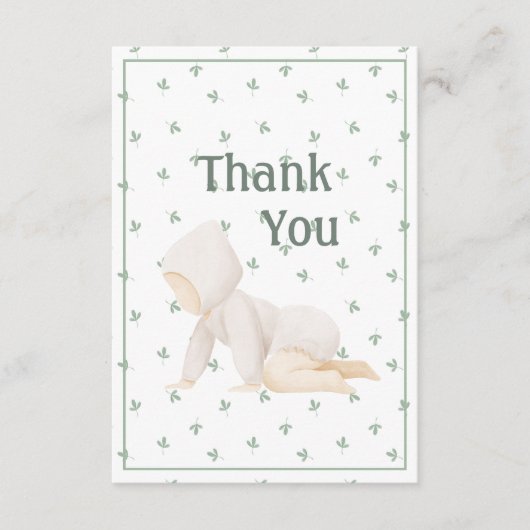 可愛いベビーシンプルサンキューカード サンキューカード (正面)