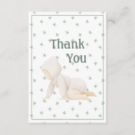 可愛いベビーシンプルサンキューカード サンキューカード