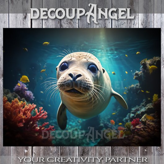 可愛いベビーシールクローズアップ – Decopage - 薄葉紙