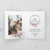 可愛いベビーシール水彩ワンフォトクリスマス シーズンカード (内部)