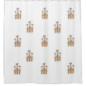 可愛いベビージラフェサファリ動物 シャワーカーテン (正面)