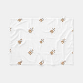 可愛いベビージラフェサファリ動物 フリースブランケット (正面(横))