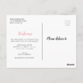 可愛いベビースタイリッシュ台本誕生発表写真 ポストカード (裏面)