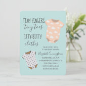 可愛いベビースポーツ赤ちゃんシャワーパーティの招待状 招待状 (スタンド正面)