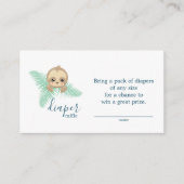 可愛いベビースロッスおむつラッフルチケットベビーシャワー エンクロージャーカード (正面)