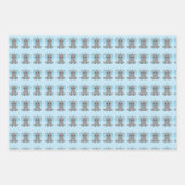 可愛いベビーゾウ青、男の子 ラッピングペーパーシート (正面2)