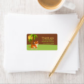 可愛いベビータイガーありがとうラベル ラベル (インサイチュ)