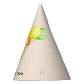 可愛いベビータイガーとバルーン、誕生日 パーティーハット (右)