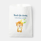 可愛いベビータイガーと風船、ありがとうパーティー フェイバーバッグ (正面)