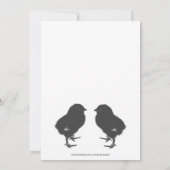 可愛いベビーチックツインズベビーシャワーバイメール 招待状 (裏面)