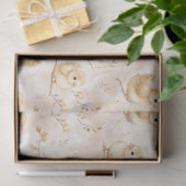 可愛いベビーチックピンクの水色パターン 薄葉紙 (ギフト)