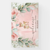 可愛いベビーディアピンクローズ 横断幕 (縦)