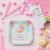 可愛いベビードラゴン恐竜バルーンベイビーシャワー ペーパープレート (パーティー)