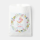 可愛いベビードラゴン恐竜ワイルドフラワーベイビーシャワー フェイバーバッグ (正面)