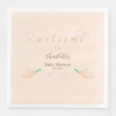 可愛いベビードーブベビーシャワー紙ナプキンス (正面)