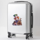 可愛いベビーバニー愛アートのハッター シール (スーツケース)