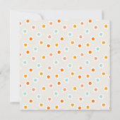 可愛いベビーバードミニフラワーベビーシャワー招待状 招待状 (裏面)