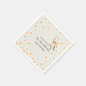 可愛いベビーバードミニフラワーベビーシャワー スタンダードカクテルナプキン (角)