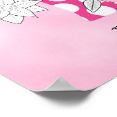 可愛いベビーパーソナライズされた子の名前Lはポスター用 ポスター (角)