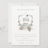 可愛いベビーヒッポ葉バルーンベビー発表 サンキューカード (正面)