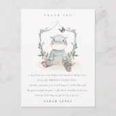 可愛いベビーヒッポ葉Any Age誕生日ありがとう ポストカード (正面)