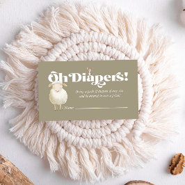 可愛いベビーファーム動物おむつラッフルエンクロージャー 名刺