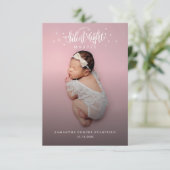 可愛いベビーフォトクリスマス誕生発表カード (スタンド正面)