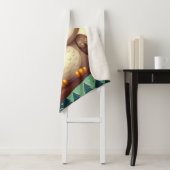 可愛いベビーフクロウ夜の月 シェルパブランケット (インサイチュ)