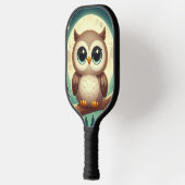 可愛いベビーフクロウ夜の月 ピックルボールラケット (左)