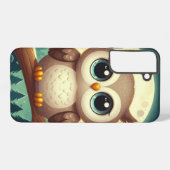 可愛いベビーフクロウ夜の月 SAMSUNG GALAXYケース (裏面横)