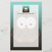 可愛いベビーフパーソナライズされたクロウ 便箋 (正面)