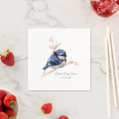 可愛いベビーブルージェベイビーシャワー スタンダードカクテルナプキン (インサイチュ)