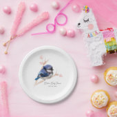 可愛いベビーブルージェベイビーシャワー ペーパープレート (パーティー)