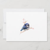 可愛いベビーブルージェベイビーシャワー 招待状 (裏面)