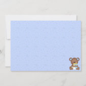 可愛いベビーベアベビーシャワー招待状 招待状 (裏面)