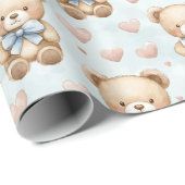 可愛いベビーベアラッピング紙 ラッピングペーパー (ロールコーナー)