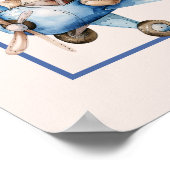 可愛いベビーベア&トイ飛行機子供部屋ウォールアート ポスター (角)